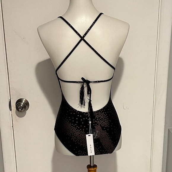 PilyQ Gold Star Metallic Farrah Swimsuit - Size S‎ - New With Tags. - Picture 5 of 15